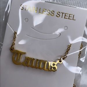 Taurus zodiac gold necklace
